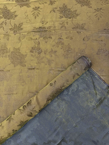 缠枝 Mud Silk fabric, Jacquard HUALUO, 26 momme 110cm wide by the Yard