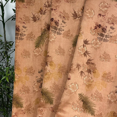 竹叶 Mud Silk fabric, Jacquard HUALUO, 25 momme 110cm wide by the Yard