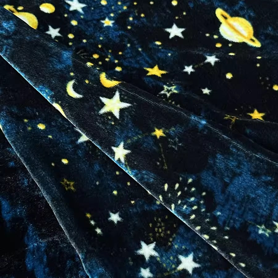 XYYHSR042 - Print Silk Velvet Fabric, 140cm wide by the Yard
