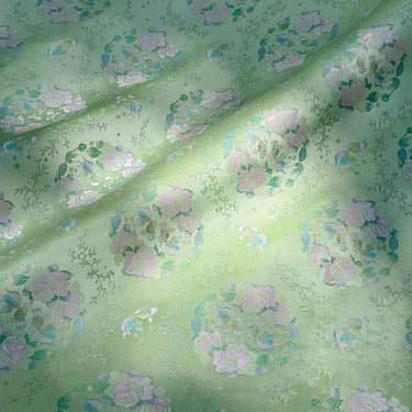 XYLDXSJ 金鱼海藻纹锦- Gilt-Thread Song Brocade 织金宋锦, 38 momme 140cm wide by the yard