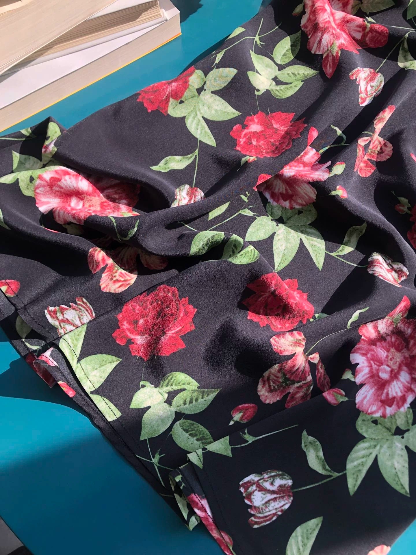 ROSES - 100% Mulberry Silk Skirt