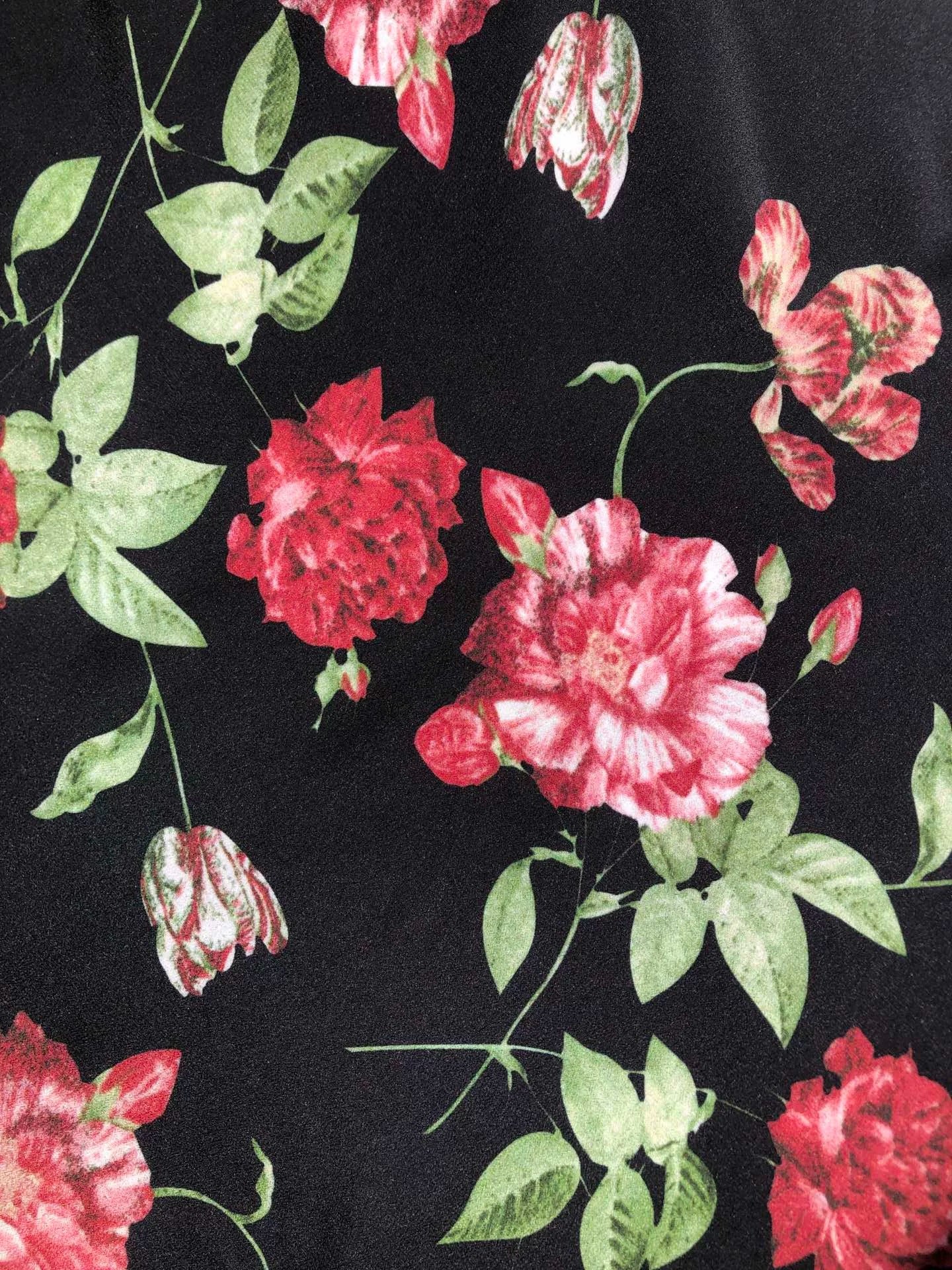 ROSES - 100% Mulberry Silk Skirt