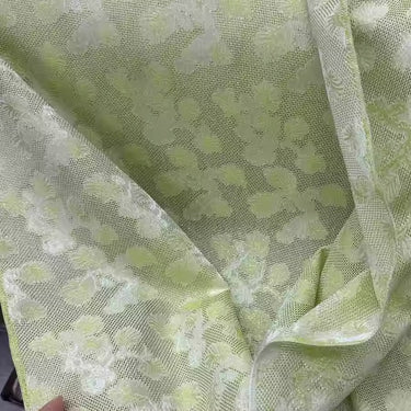 XYLN013 - Leno silk fabric, light yellow, 25 momme 114cm wide by the yard