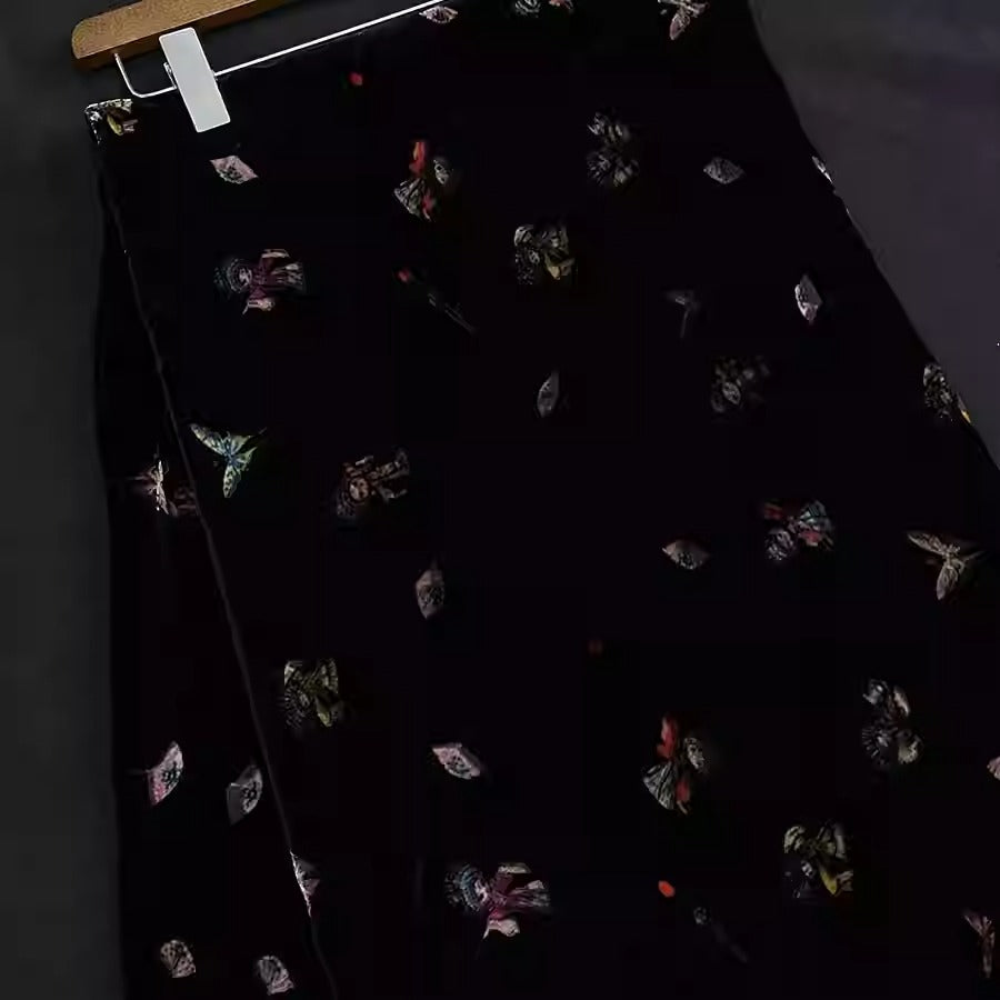 XYYHSR039 - Print Silk Velvet Fabric, 140cm wide by the Yard