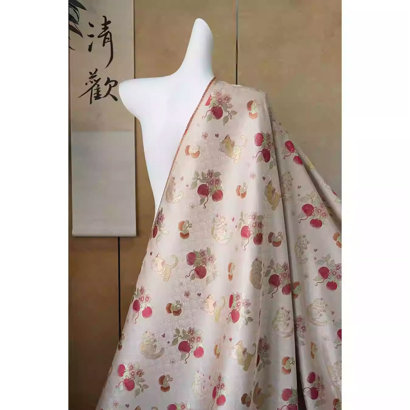 XYLDXSJ003 - Song Brocade 李德喜宋锦, 38 momme 140cm wide by the yard