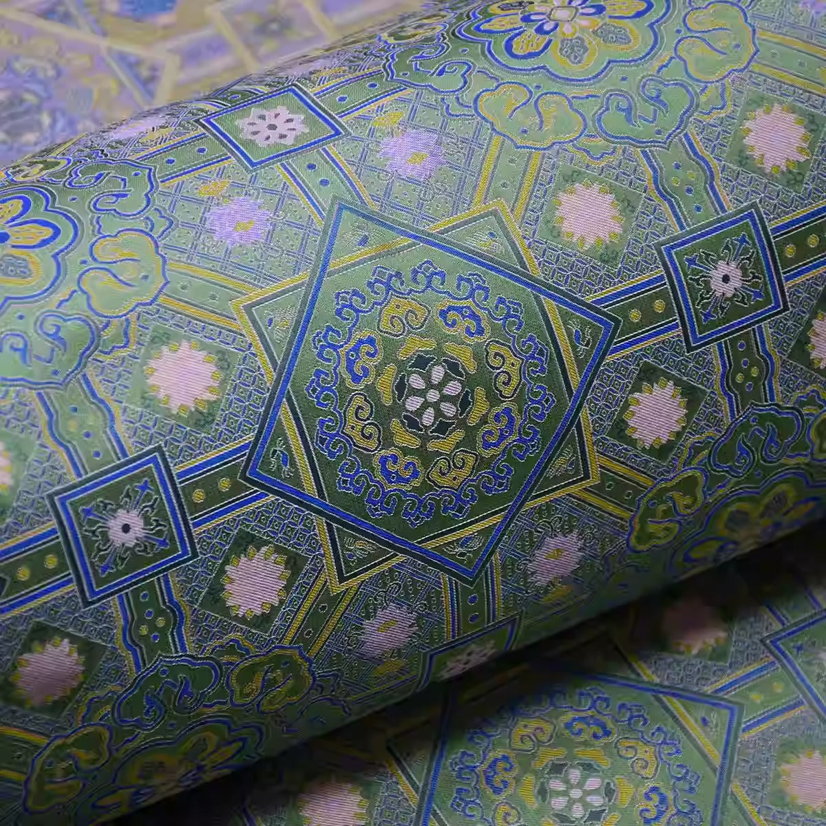 XYLDXSJ022 - Song Brocade 李德喜宋锦, 38 momme 70cm wide by the yard