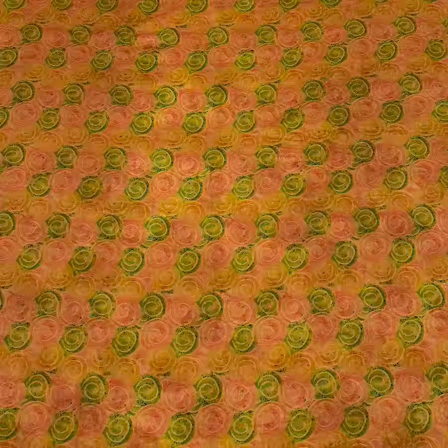 XYHYS 小圆圈- Jacquard HUALUO Hongyunsha silk fabric, 25 momme openwork texthture, 110cm by e Yard