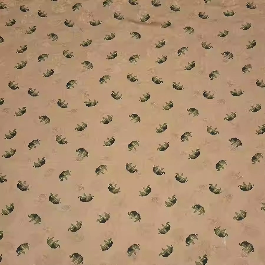 XYHYS 优雅小象- Jacquard HUALUO Hongyunsha silk fabric, 25 momme openwork texthture, 110cm by e Yard