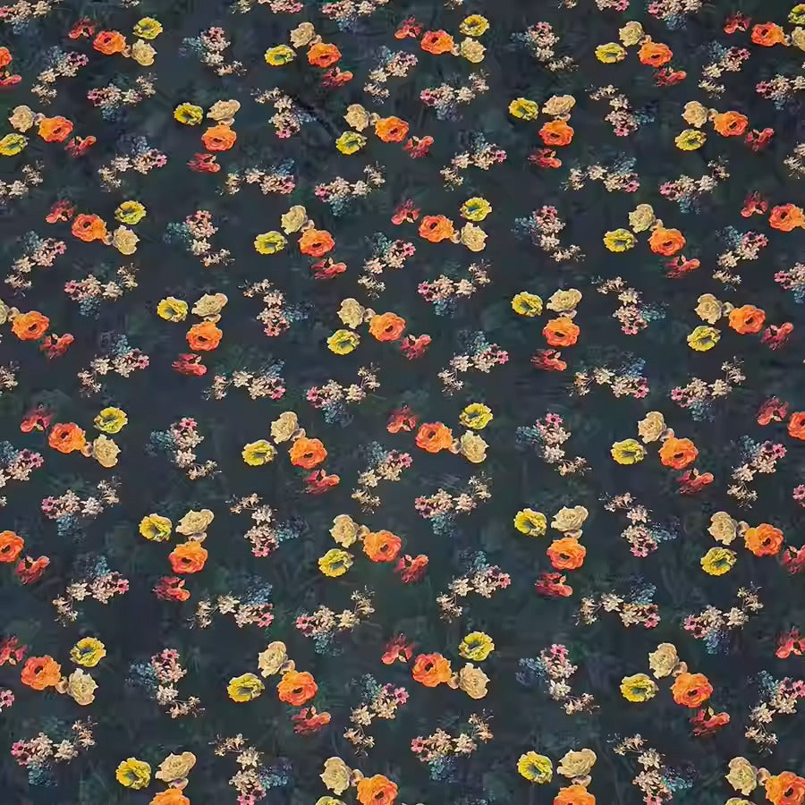 XYHYS 花束- Jacquard HUALUO Hongyunsha silk fabric, 25 momme openwork texthture, 110cm by e Yard