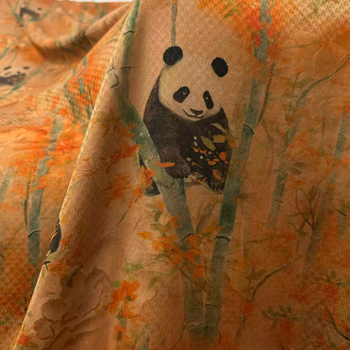 XYZLXM - Plant dyed HongYunSha Silk fabric, Openwork HUALUO, 25 momme 110cm wide by the Yard