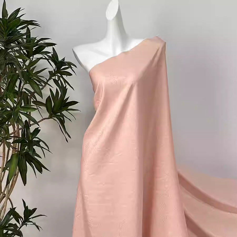 XYLN030 - Leno silk fabric, Gold weave, light yellow, 114cm wide by the yard