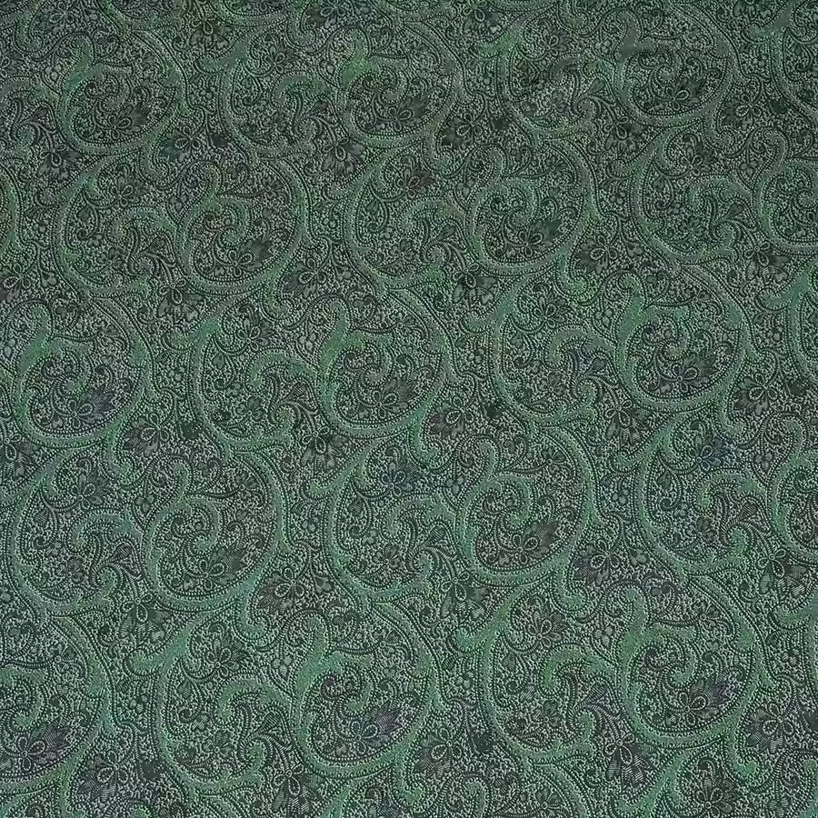 XYHYS 绿色藤条- Jacquard HUALUO Hongyunsha silk fabric, 25 momme openwork texthture, 110cm by e Yard