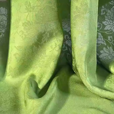 XYLN021- Leno silk fabric, green, 114cm wide by the yard