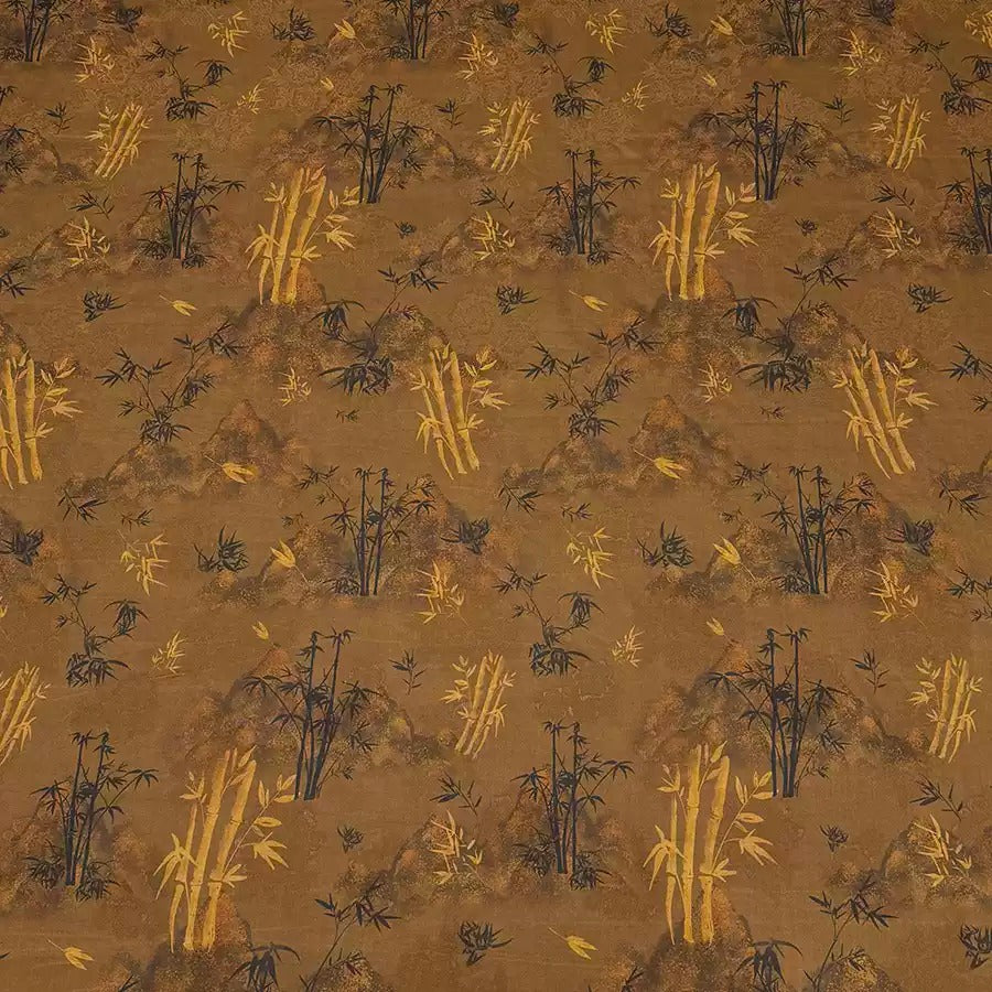 海边风景 Mud Silk fabric, Jacquard HUALUO, 40 momme 110cm wide by the Yard