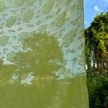 XYLN061 - Leno silk fabric, sheer and super light 100% silk, 15 momme 114cm wide by the yard