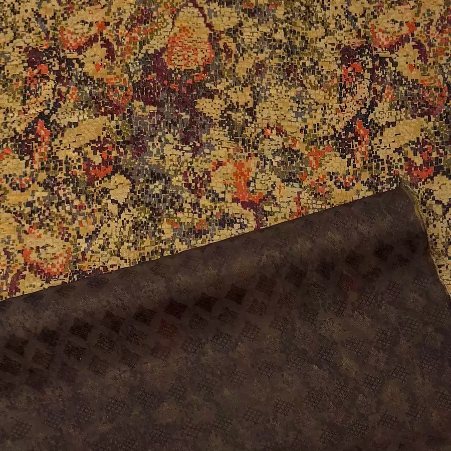 像素花境 Mud Silk fabric, Jacquard HUALUO, 25 momme 110cm wide by the Yard