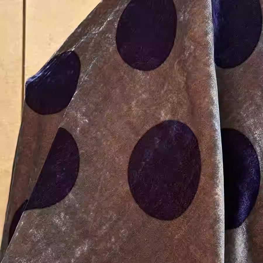 XYYHSR010 - Plant-dyed Print Silk Velvet Fabric, 140cm wide by the Yard