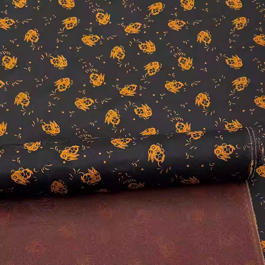 XYHYS 小兔花- Jacquard HUALUO Hongyunsha silk fabric, 25 momme openwork texthture, 110cm by e Yard