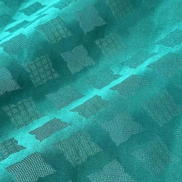 蓝 Mud Silk fabric, Jacquard HUALUO, 25 momme 110cm wide by the Yard
