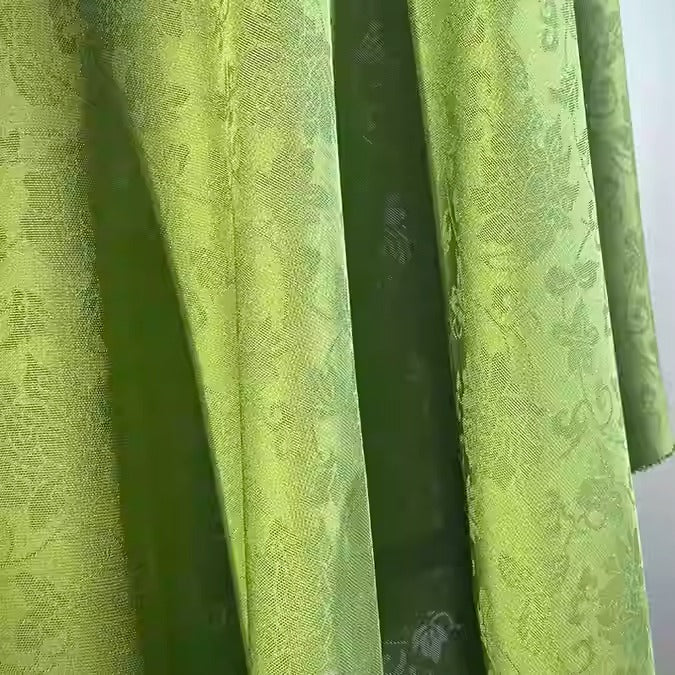 XYLN021- Leno silk fabric, green, 114cm wide by the yard