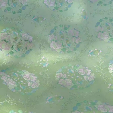 XYLDXSJ 金鱼海藻纹锦- Gilt-Thread Song Brocade 织金宋锦, 38 momme 140cm wide by the yard