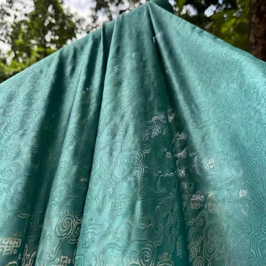 李德喜。蝉翼软烟罗 XYLN060 - Leno silk fabric, sheer and super light 100% silk, 15 momme 114cm wide by the yard