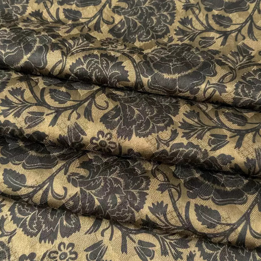 Uma Mud Silk fabric, Jacquard HUALUO, 25 momme 110cm wide by the Yard