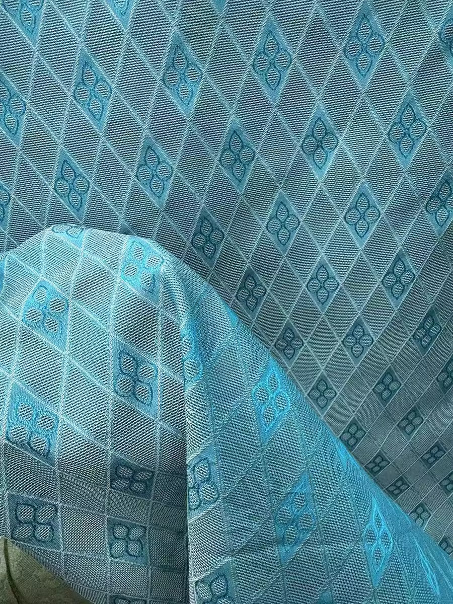 李德喜。四经八纬色织罗XYLN001 - Leno silk fabric, red and blue rhombus, 25 momme 114cm wide by the yard