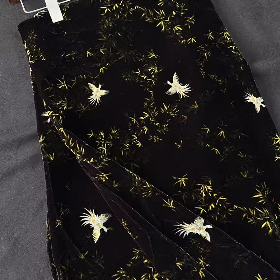 XYYHSR032 - Print Silk Velvet Fabric, 140cm wide by the Yard