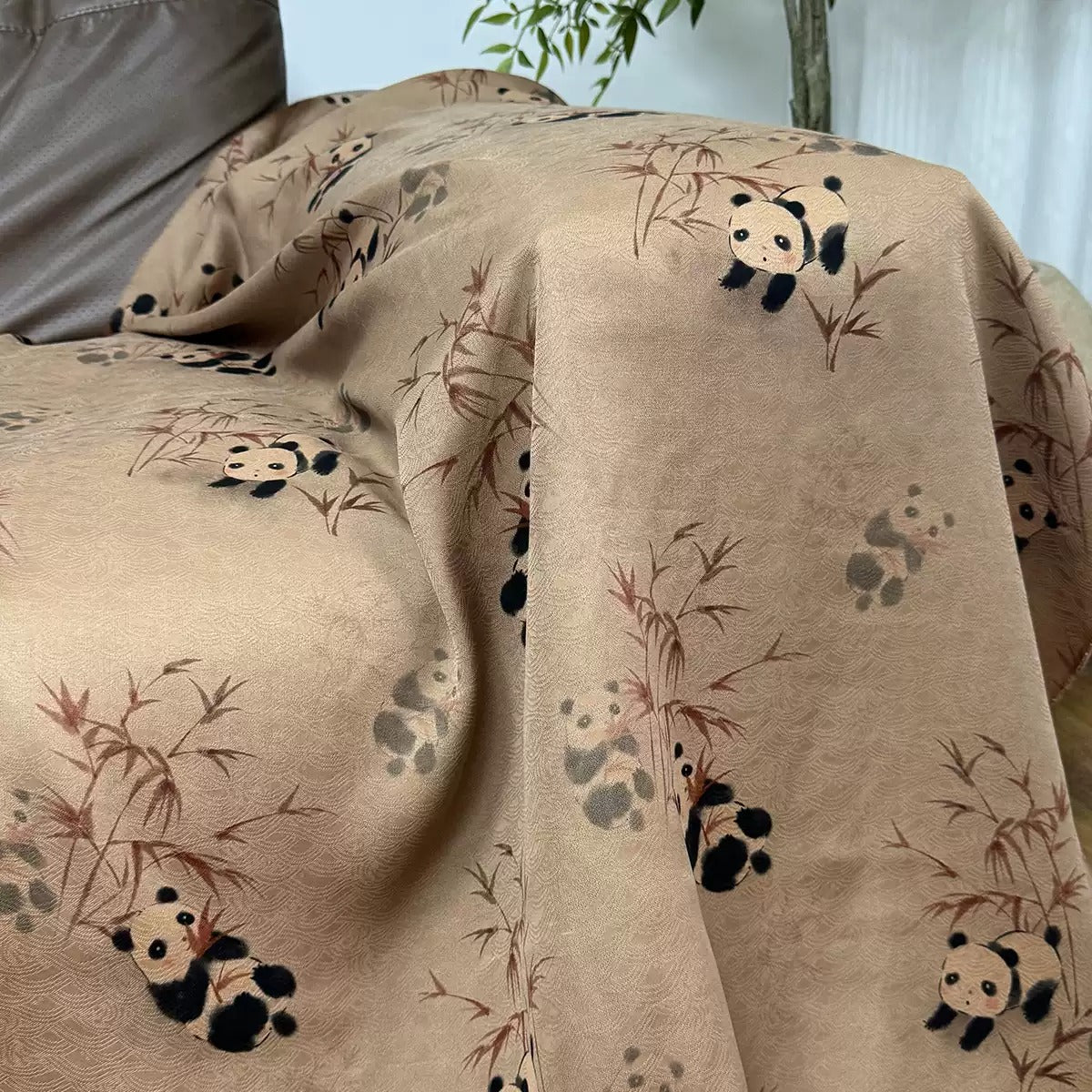 XYXMBZ - Plant dyed HongYunSha Silk fabric, Openwork HUALUO, 25 momme 110cm wide by the Yard