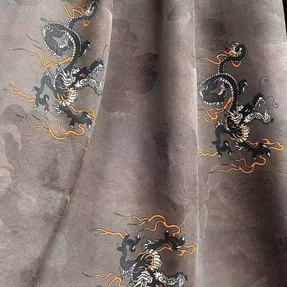 XYHYS 龙纹- Jacquard HUALUO Hongyunsha silk fabric, 26 momme openwork texture, 110cm by the Yard