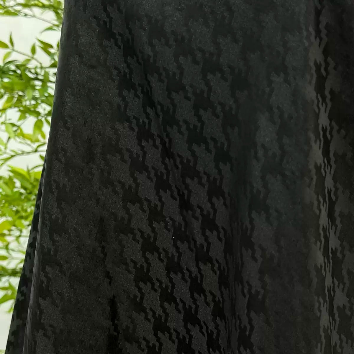 千鸟格 Mud Silk fabric, Jacquard HUALUO, 25 momme 110cm wide by the Yard