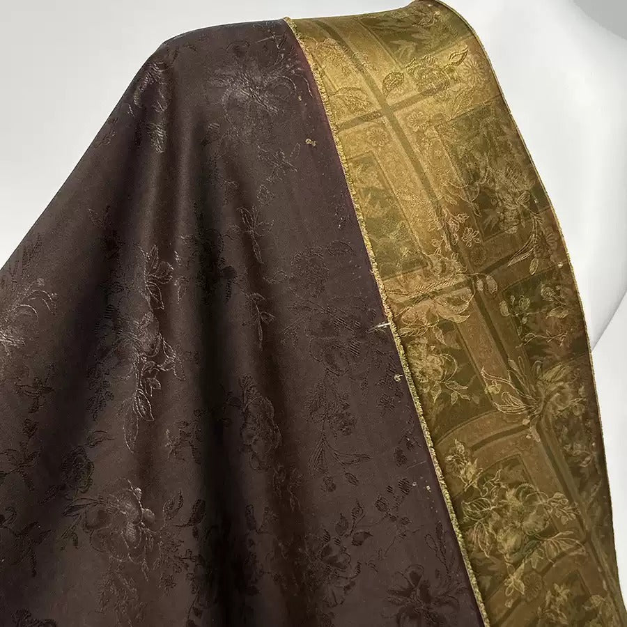 青金御格 Mud Silk fabric, Jacquard HUALUO, 25 momme 110cm wide by the Yard
