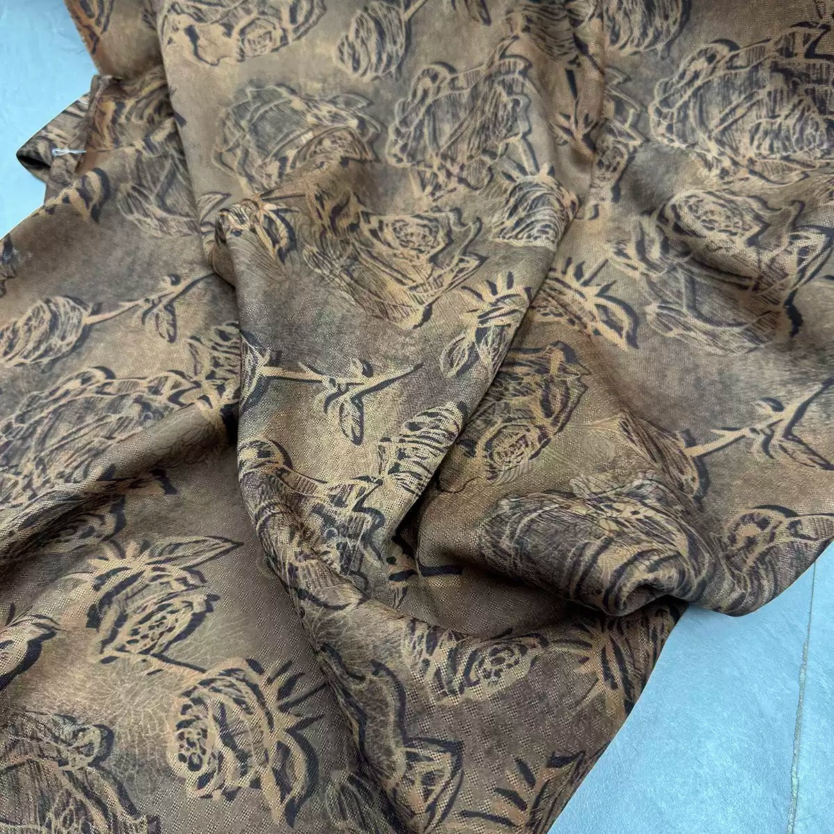 XYXSMG - Plant dyed HongYunSha Silk fabric, Openwork HUALUO, 25 momme 110cm wide by the Yard