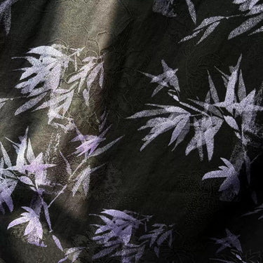 鎏金紫竹 Mud Silk fabric, Jacquard HUALUO, 26 momme 110cm wide by the Yard