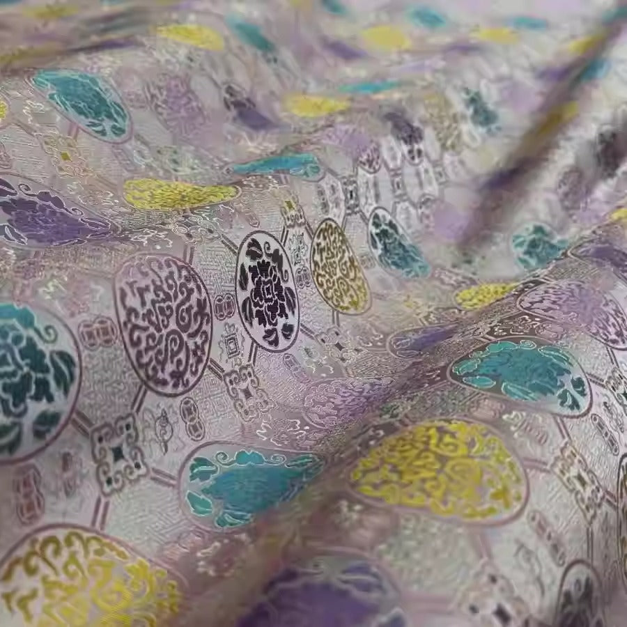 XYLDXSJ012 - Song Brocade 李德喜宋锦, 38 momme 140cm wide by the yard
