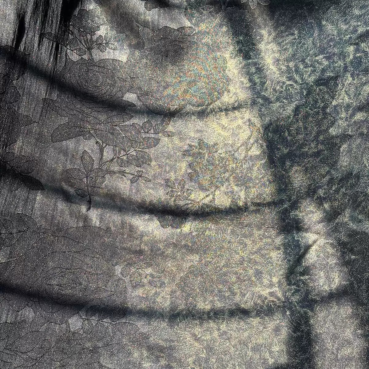 鎏金牡丹 Mud Silk fabric, Jacquard HUALUO, 26 momme 110cm wide by the Yard