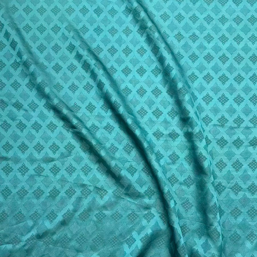 蓝 Mud Silk fabric, Jacquard HUALUO, 25 momme 110cm wide by the Yard