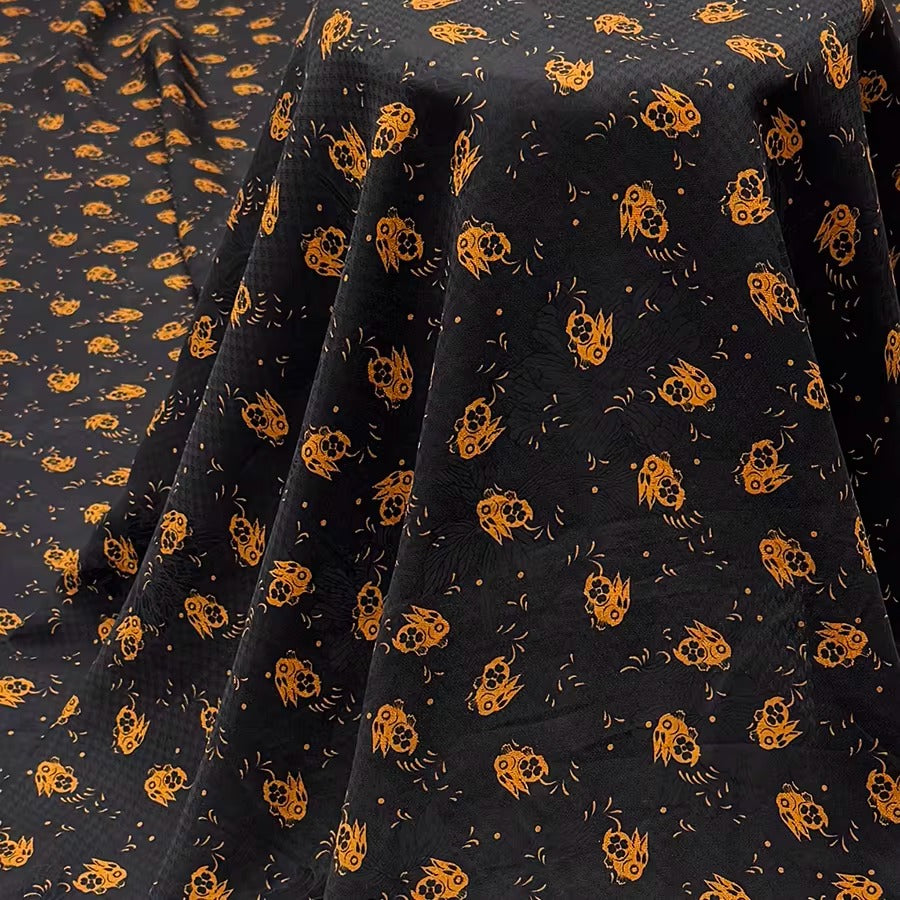 XYHYS 小兔花- Jacquard HUALUO Hongyunsha silk fabric, 25 momme openwork texthture, 110cm by e Yard