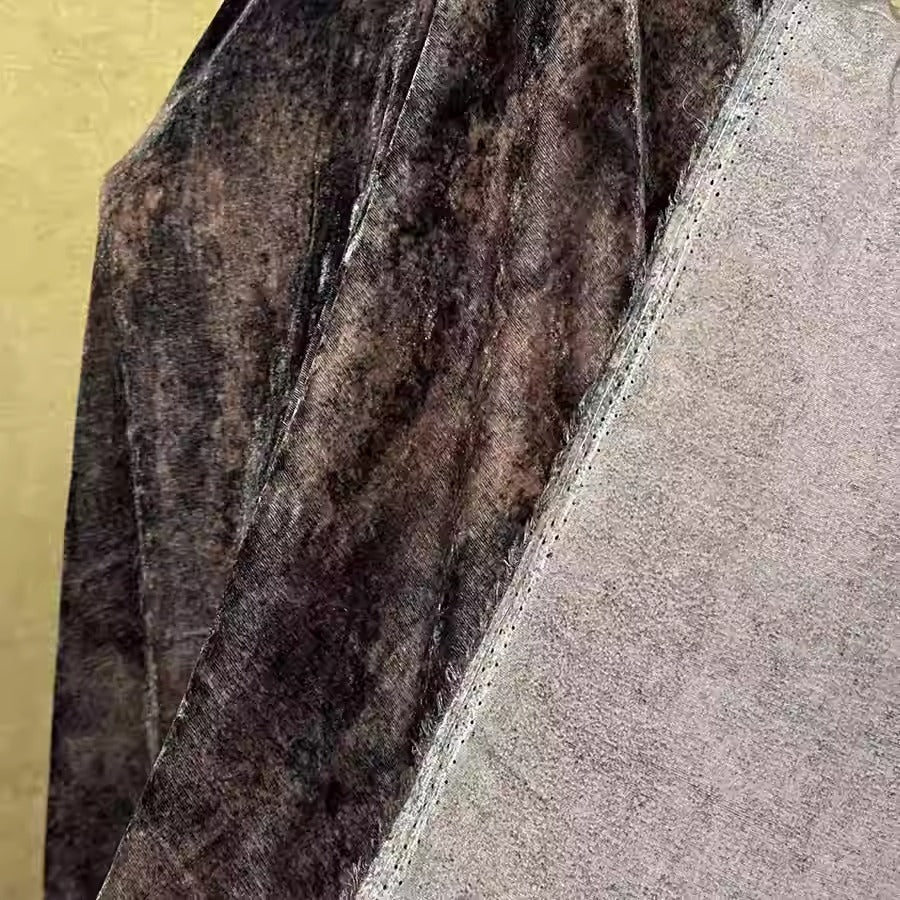 XYYHSR049 - Print Silk Velvet Fabric, 140cm wide by the Yard