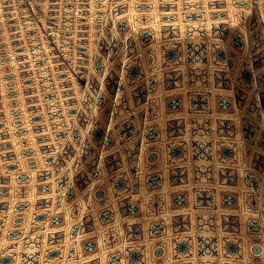 XYHYS 菱形花朵- Jacquard HUALUO Hongyunsha silk fabric, 25 momme openwork texthture, 110cm by e Yard