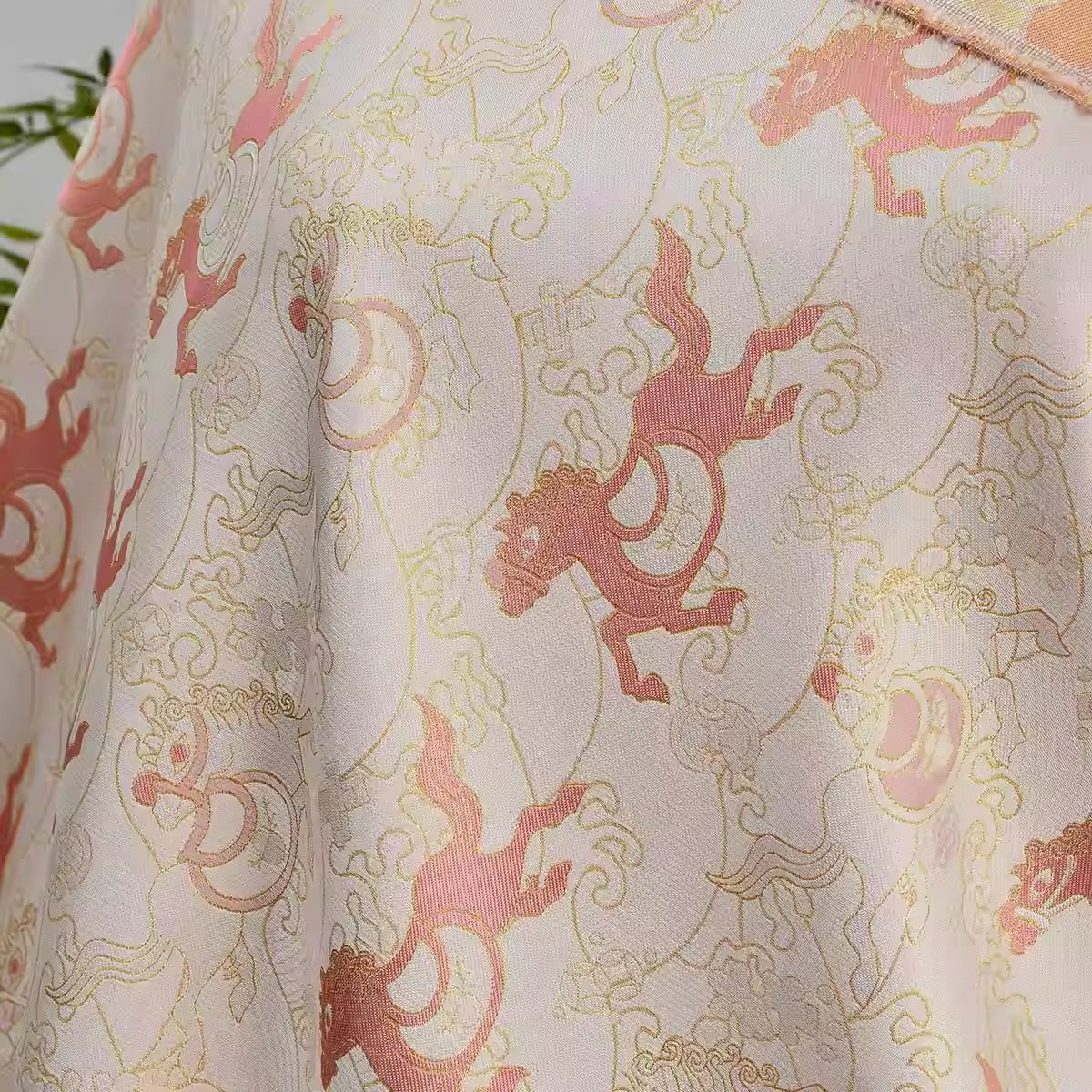 XYLDXSJ 马踏浪花 - Gilt-Thread Song Brocade 织金宋锦, 38 momme 140cm wide by the yard