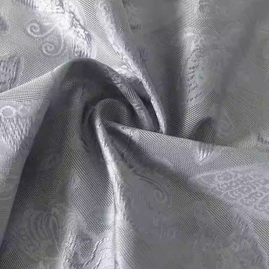 XYLN034 - Leno silk fabric, Gold weave Yarn-dyed, purple butterfly , 25 momme 114cm wide by the yard