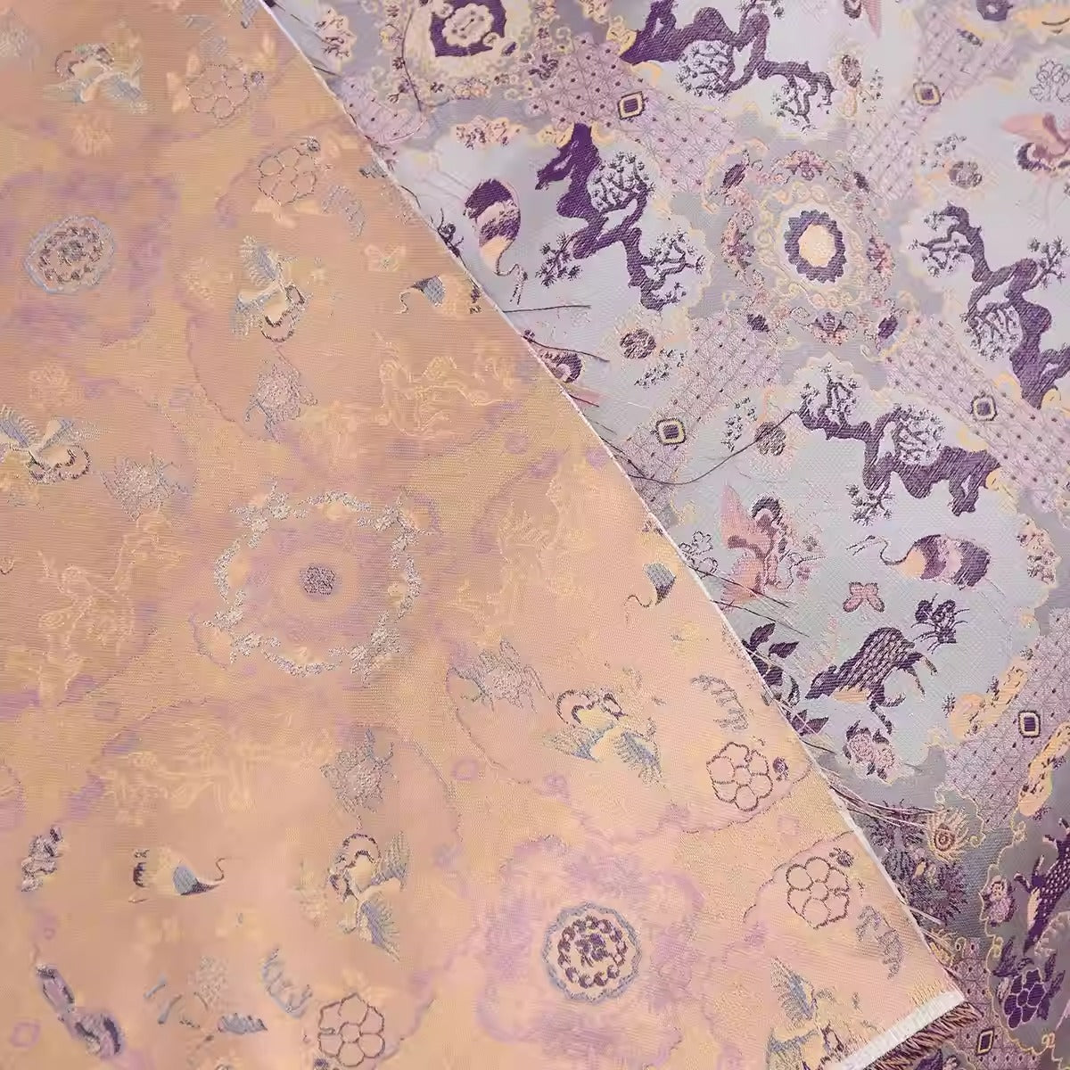 XYLDXSJ001 - Song Brocade 李德喜宋锦, 38 momme 140cm wide by the yard