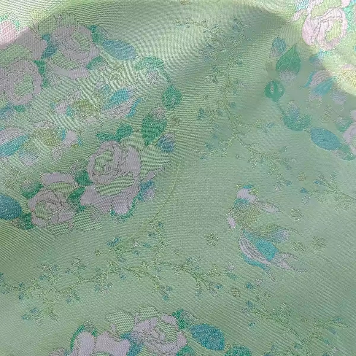 XYLDXSJ 金鱼海藻纹锦- Gilt-Thread Song Brocade 织金宋锦, 38 momme 140cm wide by the yard
