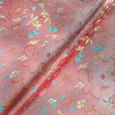 XYLDXSJ 鱼跃龙门- Gilt-Thread Song Brocade 织金宋锦, 38 momme 140cm wide by the yard