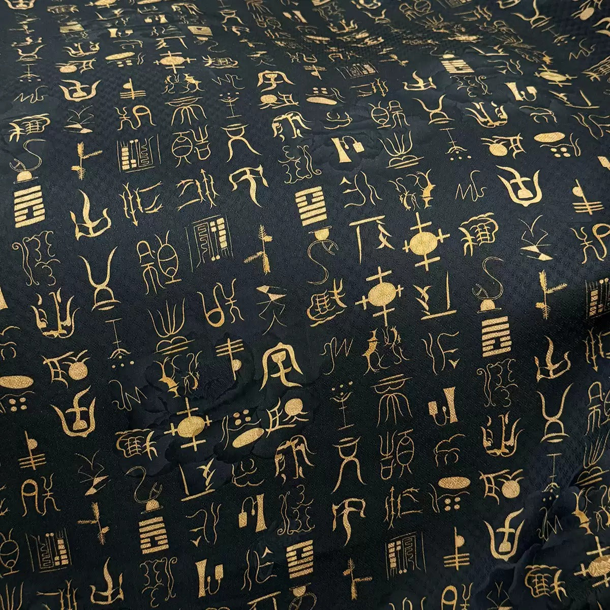 XYXXWZ - Plant dyed HongYunSha Silk fabric, Openwork HUALUO, 26 momme 110cm wide by the Yard