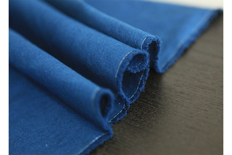Indigo cotton fabric detail