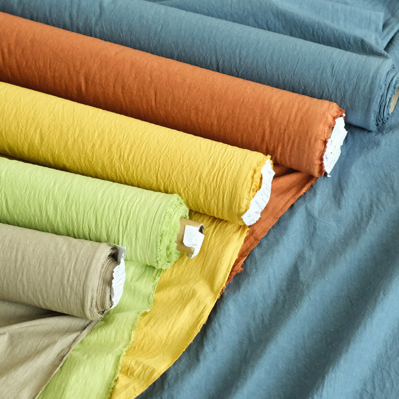Japanese sun-dried linen cotton fabric in four colors