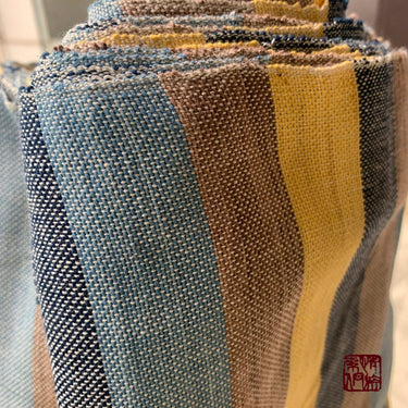 CTDUOCAI - Natural Plant Dye Earth Tone Hand Woven Cotton Fabric - 40cm by the Yard